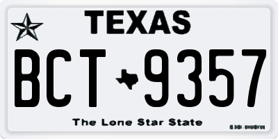 TX license plate BCT9357