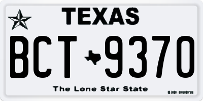 TX license plate BCT9370