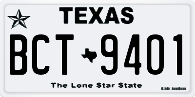 TX license plate BCT9401
