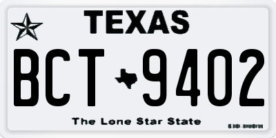 TX license plate BCT9402