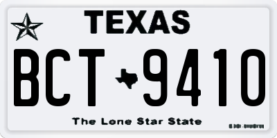 TX license plate BCT9410