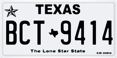 TX license plate BCT9414