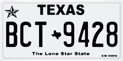 TX license plate BCT9428