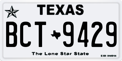 TX license plate BCT9429