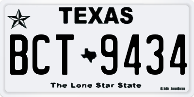 TX license plate BCT9434