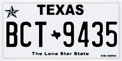 TX license plate BCT9435