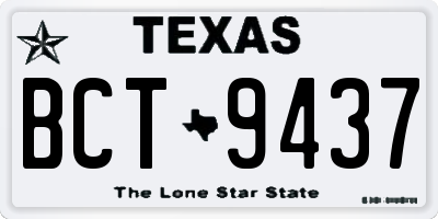 TX license plate BCT9437
