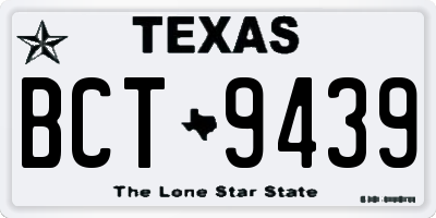 TX license plate BCT9439
