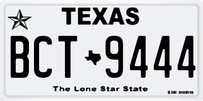 TX license plate BCT9444