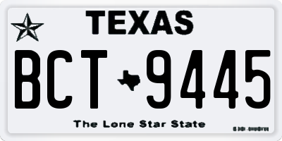 TX license plate BCT9445