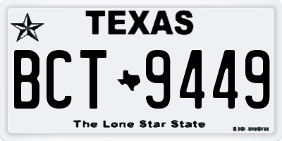 TX license plate BCT9449