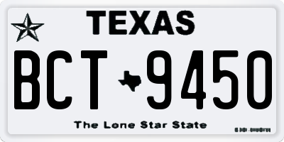 TX license plate BCT9450