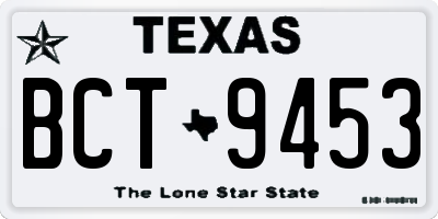 TX license plate BCT9453