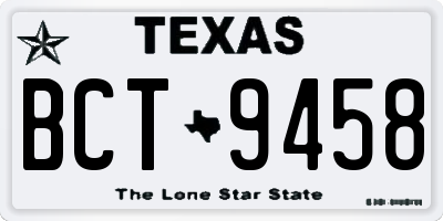 TX license plate BCT9458