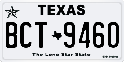 TX license plate BCT9460
