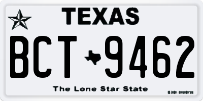 TX license plate BCT9462