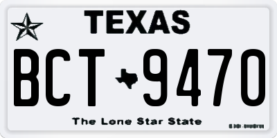 TX license plate BCT9470