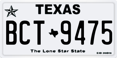 TX license plate BCT9475