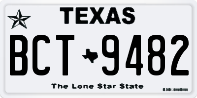 TX license plate BCT9482