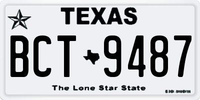 TX license plate BCT9487