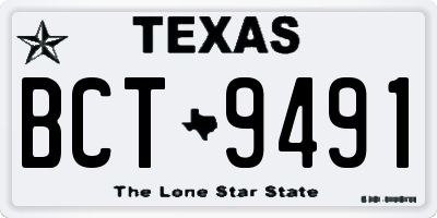 TX license plate BCT9491