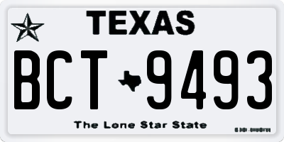 TX license plate BCT9493