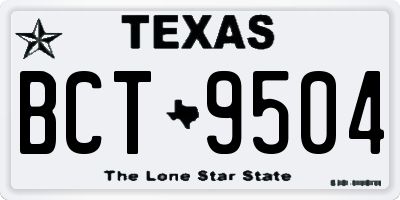 TX license plate BCT9504