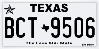 TX license plate BCT9506