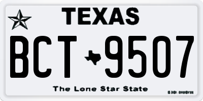 TX license plate BCT9507