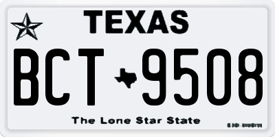 TX license plate BCT9508