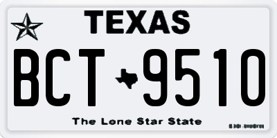 TX license plate BCT9510