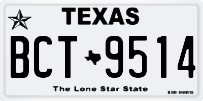 TX license plate BCT9514