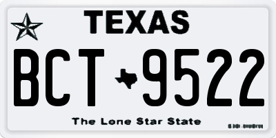 TX license plate BCT9522