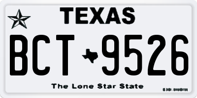 TX license plate BCT9526