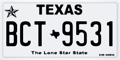 TX license plate BCT9531