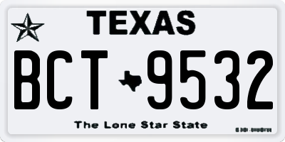 TX license plate BCT9532
