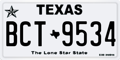 TX license plate BCT9534