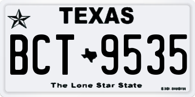TX license plate BCT9535