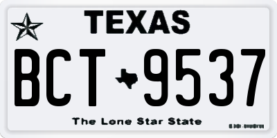 TX license plate BCT9537