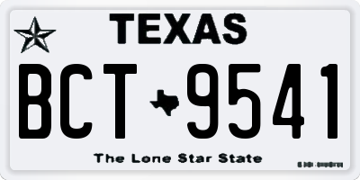 TX license plate BCT9541