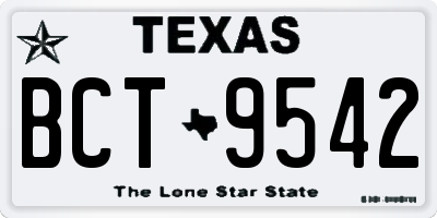 TX license plate BCT9542