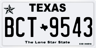 TX license plate BCT9543