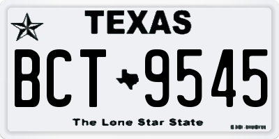 TX license plate BCT9545