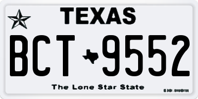 TX license plate BCT9552