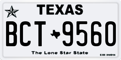 TX license plate BCT9560