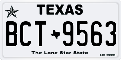 TX license plate BCT9563