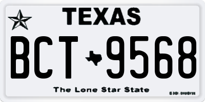 TX license plate BCT9568