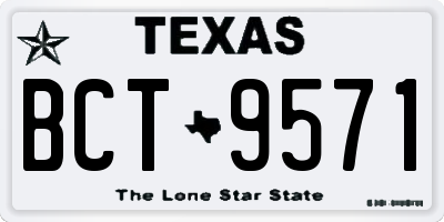 TX license plate BCT9571