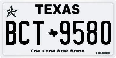 TX license plate BCT9580