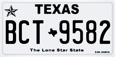 TX license plate BCT9582